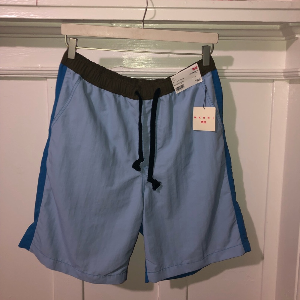 NWT Marni x Uniqlo two-toned nylon shorts sz. L
